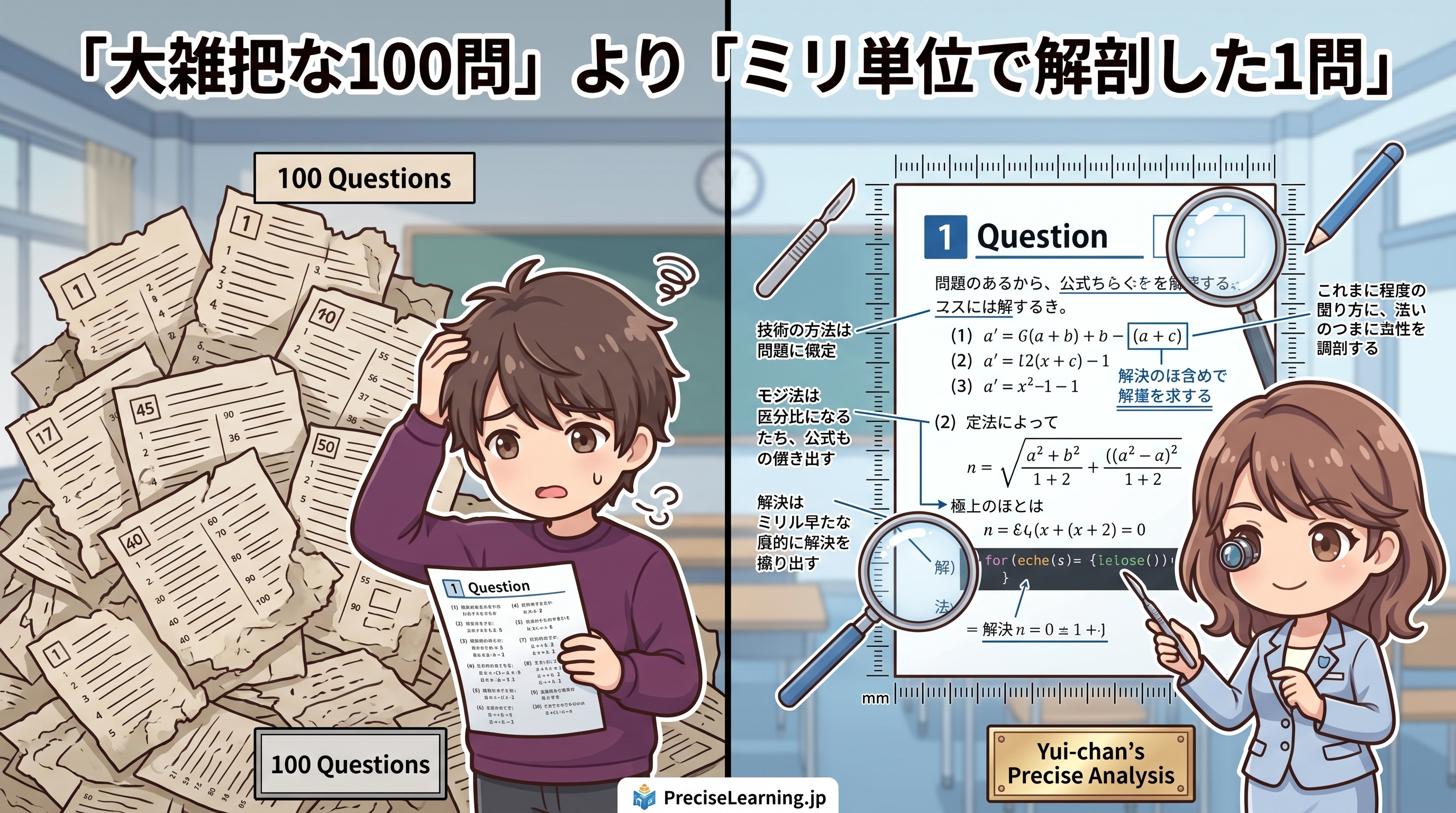 秋は大雑把な100問よりミリ単位で解剖した1問
