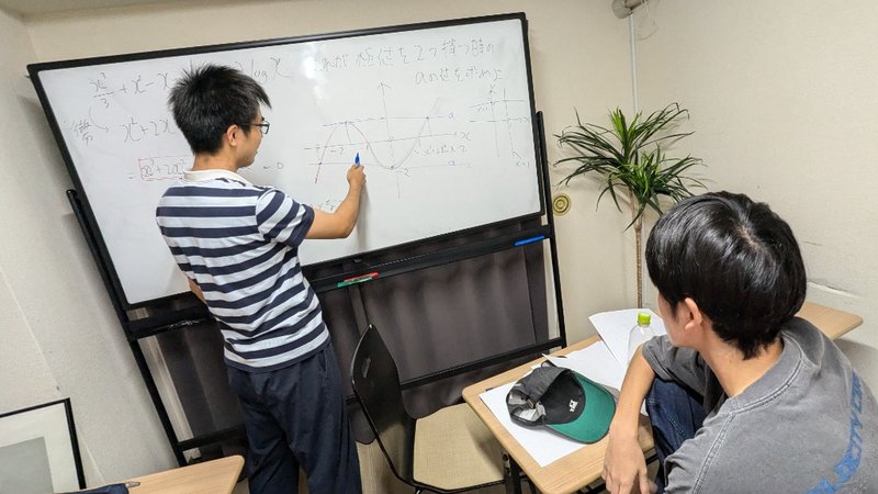 個人合宿でのホワイトボード集中指導