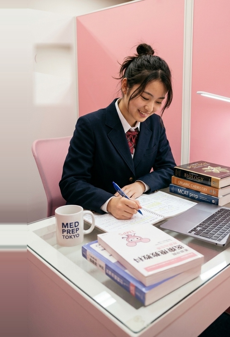 真剣に医学部合格を目指す女子生徒